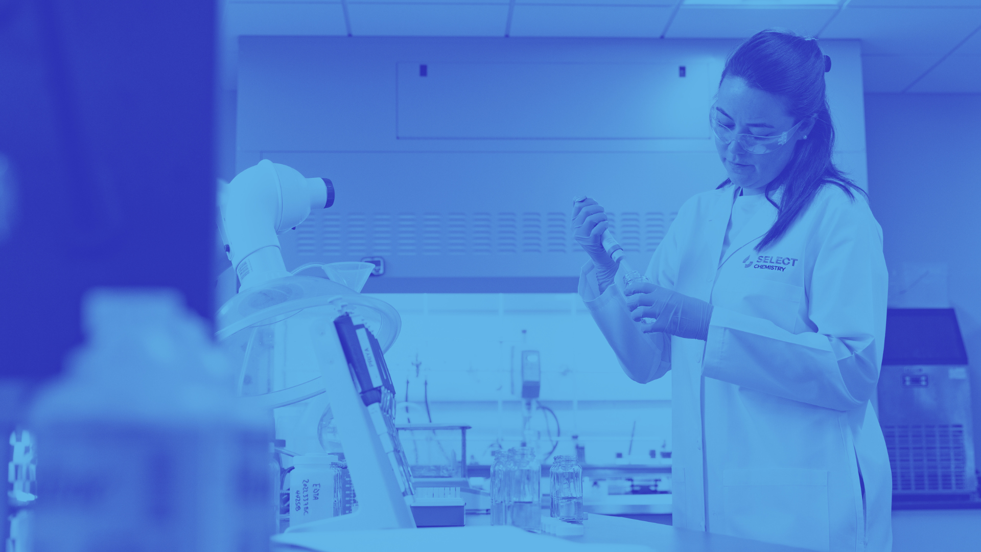 select water solutions oilfield chemistry expert in the lab